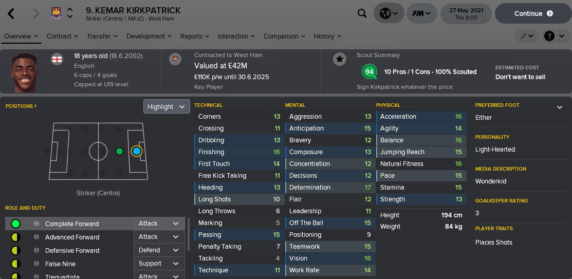 ---------- Kemar Kirkpatrick 5 May 2021