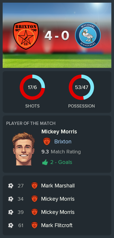 ---------- vs. Wycombe post-match